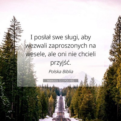 Mateusza 22:3 POLUBG Obraz Wersetu Biblijnego
