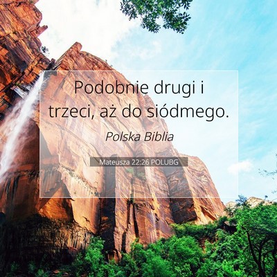 Mateusza 22:26 POLUBG Obraz Wersetu Biblijnego