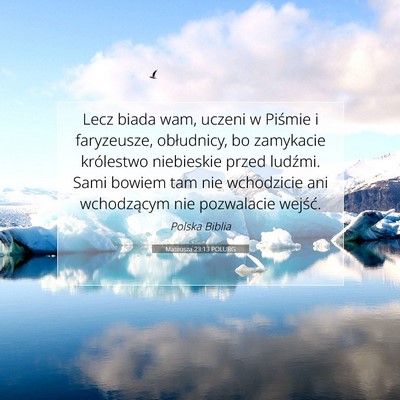Mateusza 23:13 POLUBG Obraz Wersetu Biblijnego