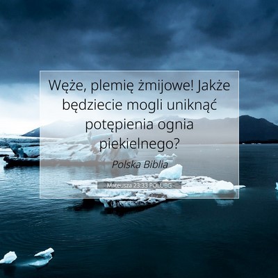 Mateusza 23:33 POLUBG Obraz Wersetu Biblijnego