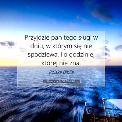 Mateusza 24:50 Werset Biblijny Wyjaśniony