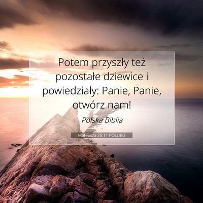 Mateusza 25:11 POLUBG Obraz Wersetu Biblijnego