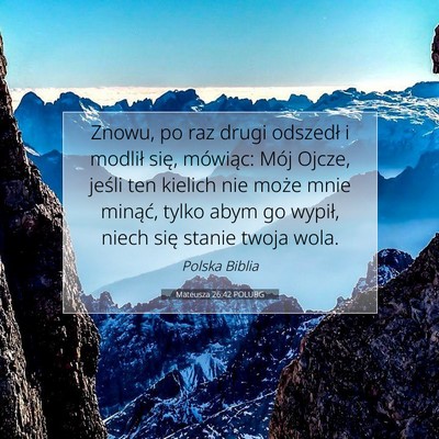 Mateusza 26:42 POLUBG Obraz Wersetu Biblijnego
