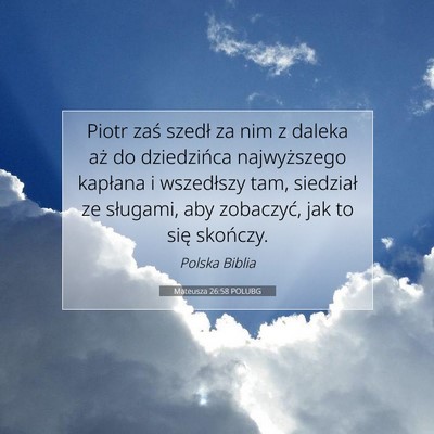 Mateusza 26:58 POLUBG Obraz Wersetu Biblijnego