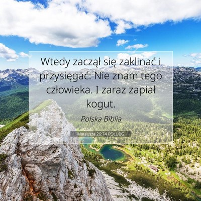 Mateusza 26:74 POLUBG Obraz Wersetu Biblijnego