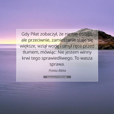 Mateusza 27:24 POLUBG Obraz Wersetu Biblijnego