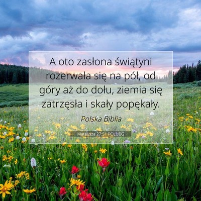 Mateusza 27:51 POLUBG Obraz Wersetu Biblijnego