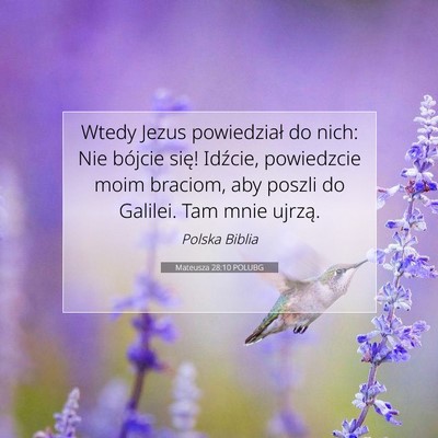 Mateusza 28:10 POLUBG Obraz Wersetu Biblijnego