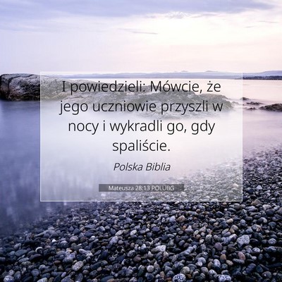 Mateusza 28:13 POLUBG Obraz Wersetu Biblijnego