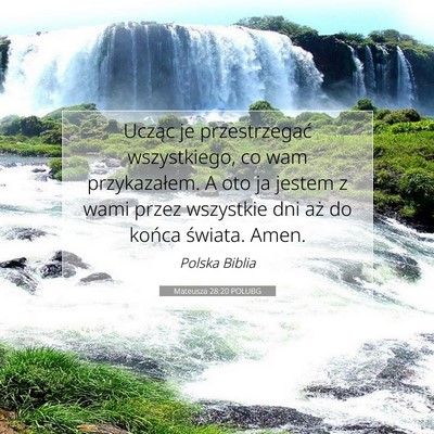 Mateusza 28:20 POLUBG Obraz Wersetu Biblijnego