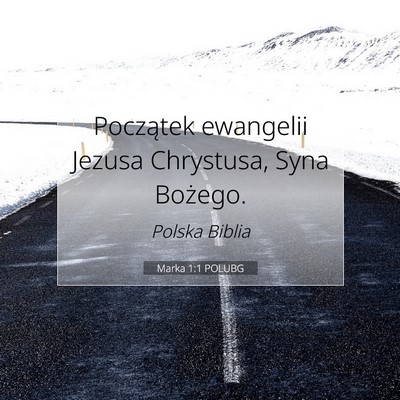 Marka 1:1 POLUBG Obraz Wersetu Biblijnego