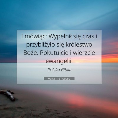 Marka 1:15 POLUBG Obraz Wersetu Biblijnego