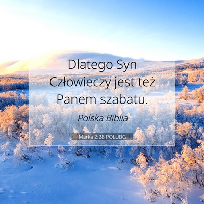 Marka 2:28 POLUBG Obraz Wersetu Biblijnego