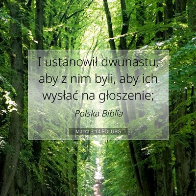 Marka 3:14 POLUBG Obraz Wersetu Biblijnego
