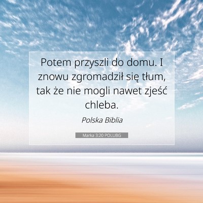 Marka 3:20 POLUBG Obraz Wersetu Biblijnego