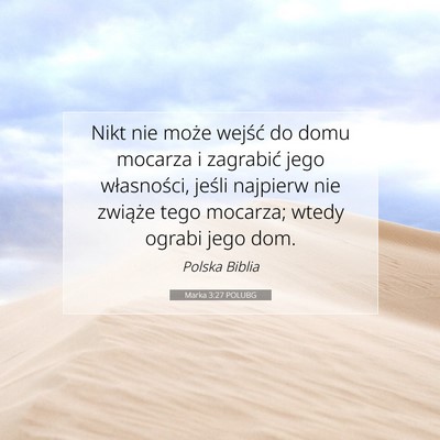 Marka 3:27 POLUBG Obraz Wersetu Biblijnego