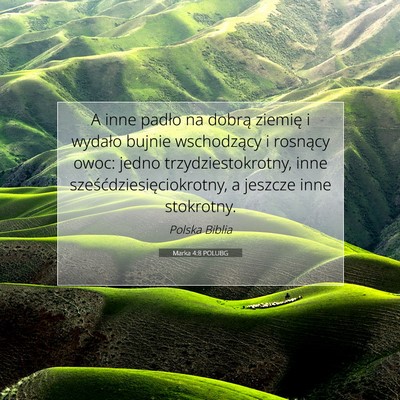 Marka 4:8 POLUBG Obraz Wersetu Biblijnego