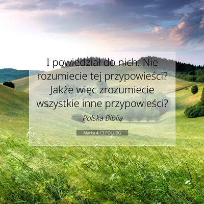 Marka 4:13 POLUBG Obraz Wersetu Biblijnego