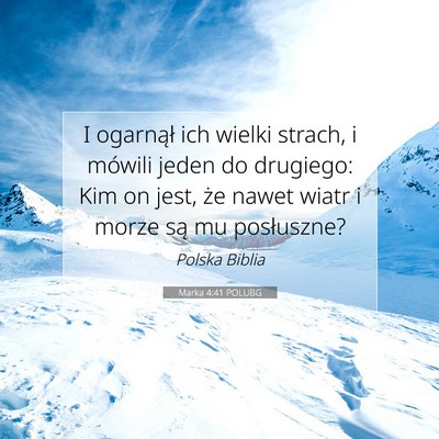 Marka 4:41 POLUBG Obraz Wersetu Biblijnego