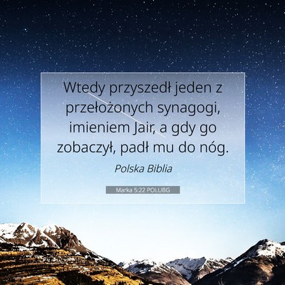 Marka 5:22 POLUBG Obraz Wersetu Biblijnego