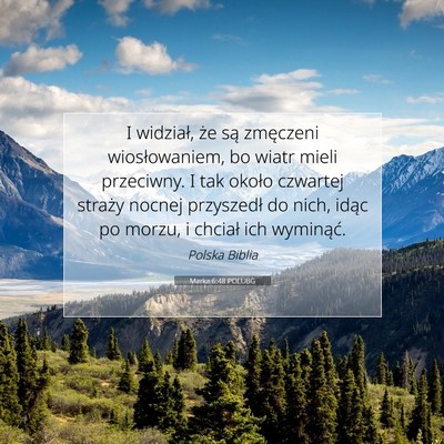 Marka 6:48 POLUBG Obraz Wersetu Biblijnego