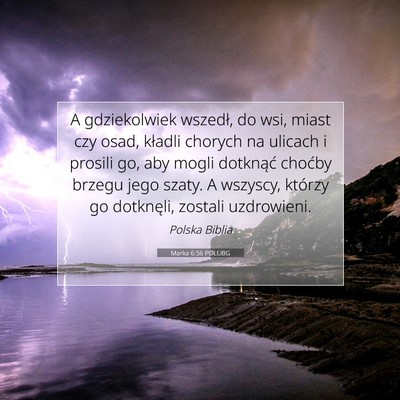 Marka 6:56 POLUBG Obraz Wersetu Biblijnego