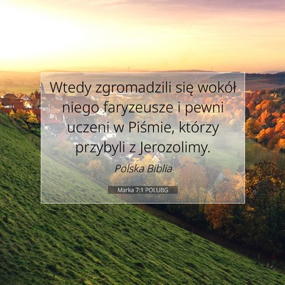 Marka 7:1 POLUBG Obraz Wersetu Biblijnego