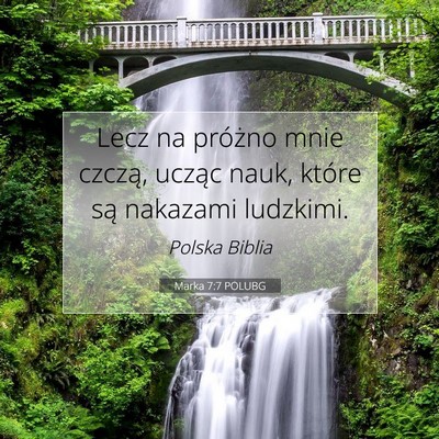 Marka 7:7 POLUBG Obraz Wersetu Biblijnego