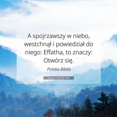 Marka 7:34 POLUBG Obraz Wersetu Biblijnego