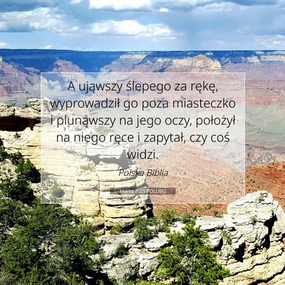 Marka 8:23 POLUBG Obraz Wersetu Biblijnego