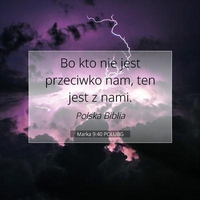 Marka 9:40 POLUBG Obraz Wersetu Biblijnego