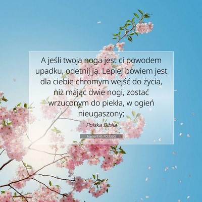 Marka 9:45 POLUBG Obraz Wersetu Biblijnego
