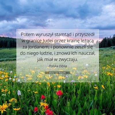 Marka 10:1 Werset Biblijny Wyjaśniony
