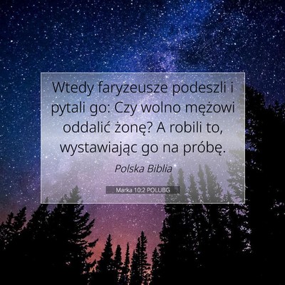 Marka 10:2 Werset Biblijny Wyjaśniony