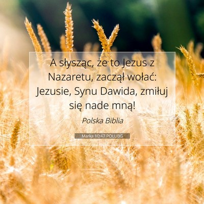 Marka 10:47 Werset Biblijny Wyjaśniony