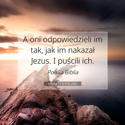 Marka 11:6 Werset Biblijny Wyjaśniony