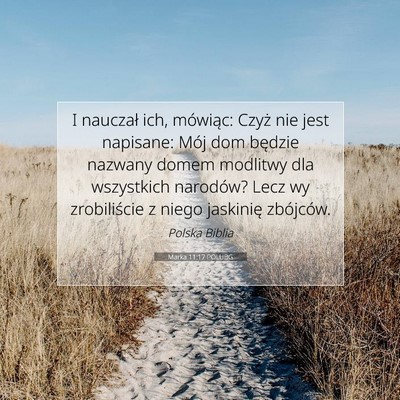 Marka 11:17 POLUBG Obraz Wersetu Biblijnego