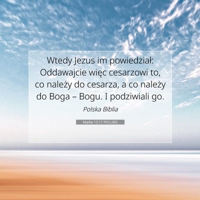 Marka 12:17 POLUBG Obraz Wersetu Biblijnego