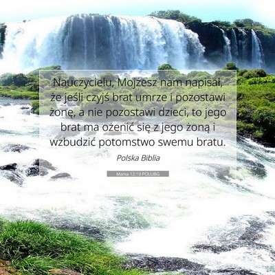 Marka 12:19 POLUBG Obraz Wersetu Biblijnego