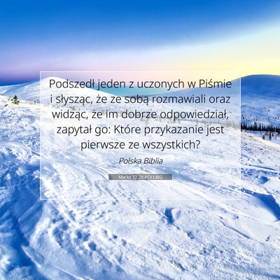 Marka 12:28 POLUBG Obraz Wersetu Biblijnego