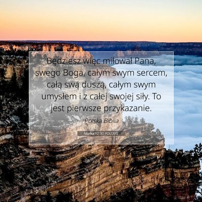 Marka 12:30 POLUBG Obraz Wersetu Biblijnego