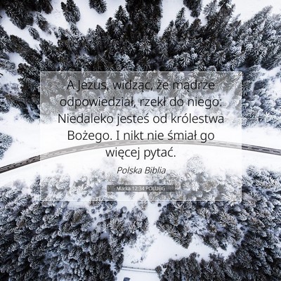 Marka 12:34 POLUBG Obraz Wersetu Biblijnego