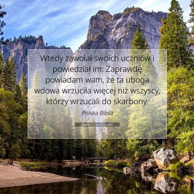 Marka 12:43 POLUBG Obraz Wersetu Biblijnego