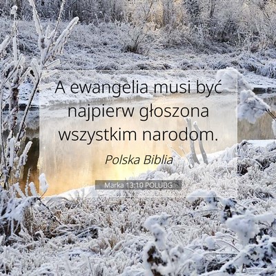Marka 13:10 POLUBG Obraz Wersetu Biblijnego