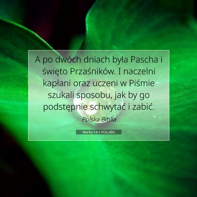 Marka 14:1 POLUBG Obraz Wersetu Biblijnego