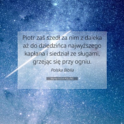 Marka 14:54 POLUBG Obraz Wersetu Biblijnego