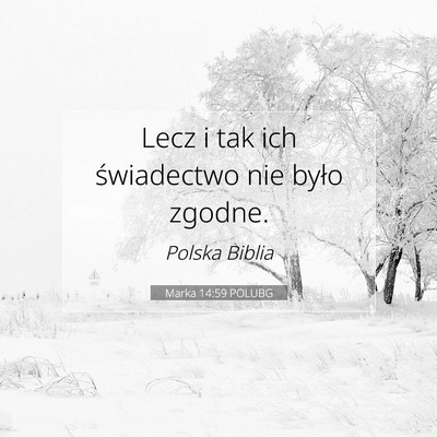 Marka 14:59 Werset Biblijny Wyjaśniony