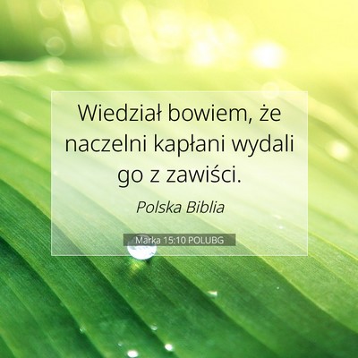 Marka 15:10 POLUBG Obraz Wersetu Biblijnego