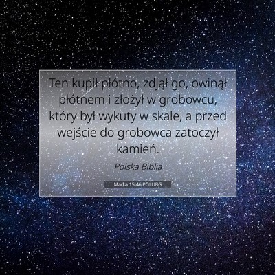 Marka 15:46 POLUBG Obraz Wersetu Biblijnego