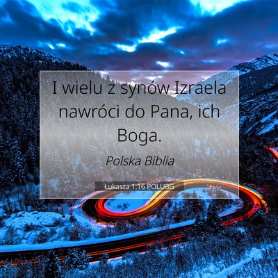 Łukasza 1:16 POLUBG Obraz Wersetu Biblijnego